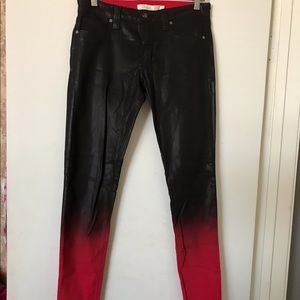 Rare Frankie B wax covered stretch denim jeans HOT